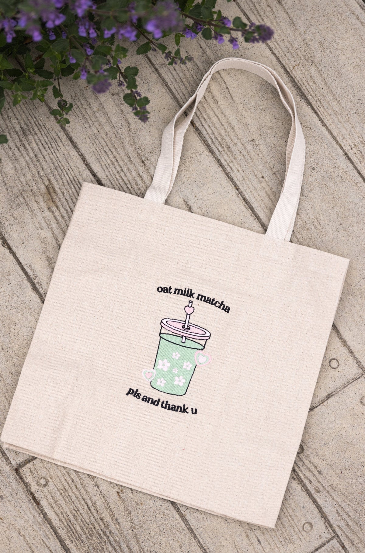 Oat Milk Matcha Latte Tote Bag – Wild Rina