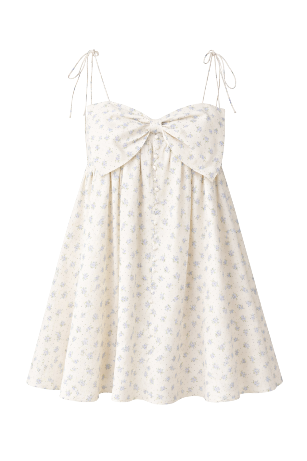 Blue Dream Babydoll Dress Medium / Cream Blue Dream Babydoll Dress Medium / Cream