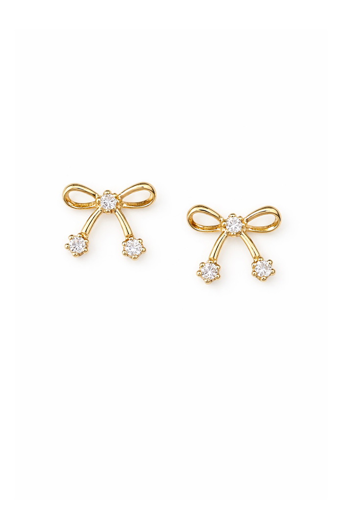Bow And Spakle Studs