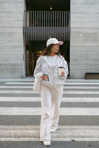 gray fleece lined sweatpants with adjustable drawstring hem straight leg loose oversized fit pink castle cutie design with sparkles perfect for casual cozy wear