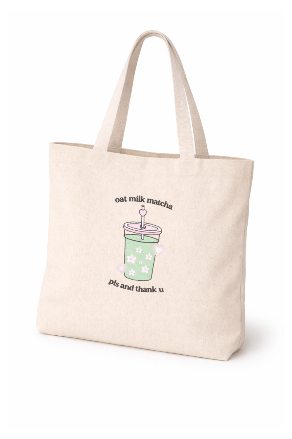 Oat Milk Matcha Latte Tote Bag