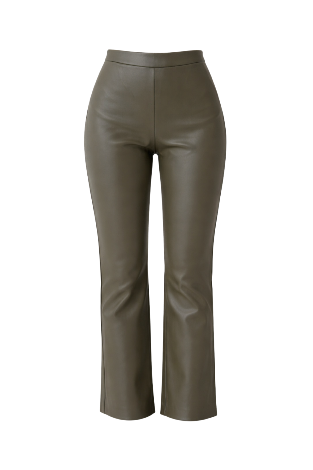Olive Leather Pants