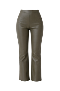 Olive Leather Pants