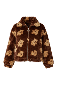 Teddy Bear Plush Jacket - Brown
