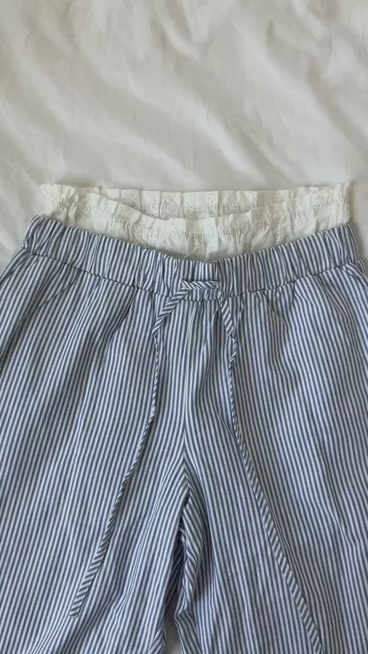 Vienna Stripe Pants - Blue