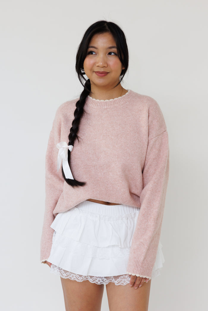 white floral skort lace tiered ruffle flowy stretchy casual girly style