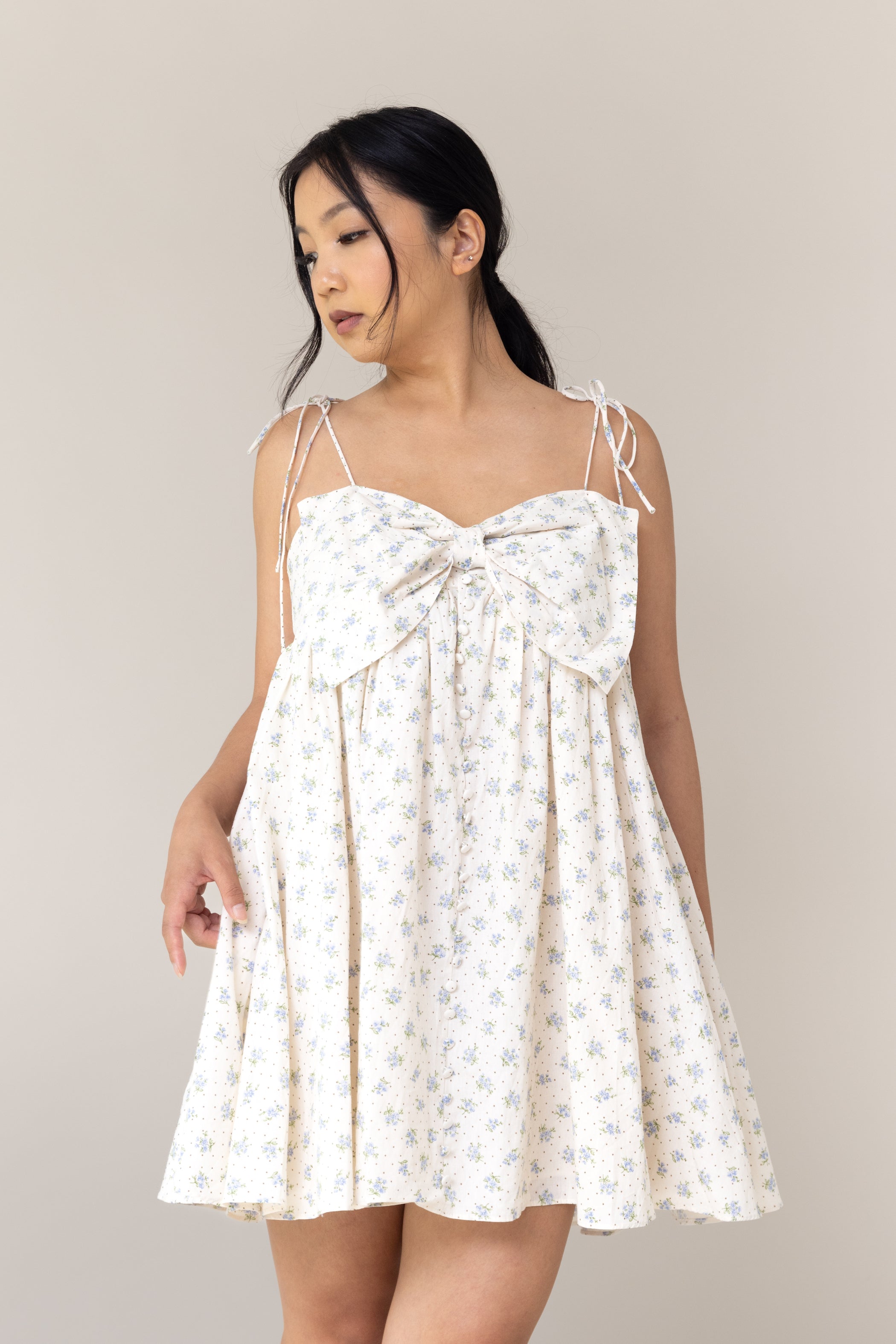 【完売品】CONFINE LOVE RIBBON BABY DOLL DRESS Blue Dream Babydoll Dress – Wild Rina