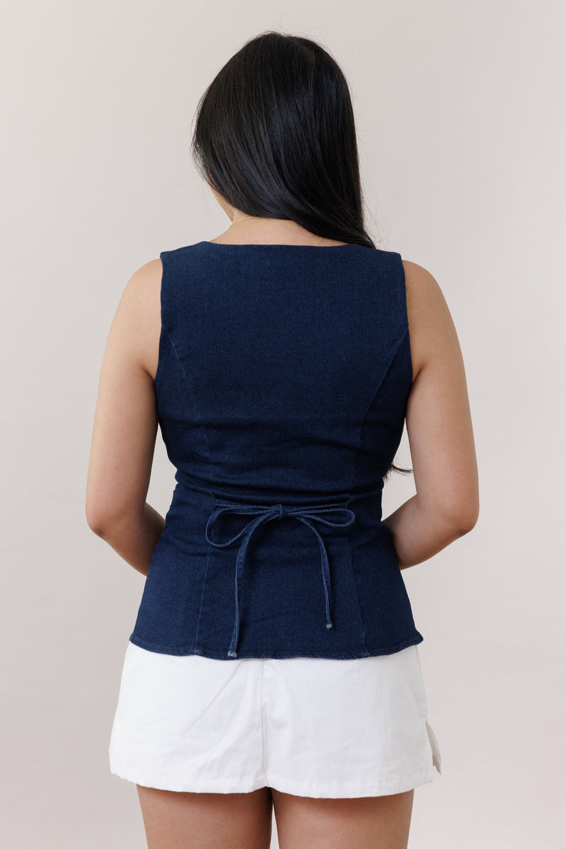 All Buttoned Up Denim Top