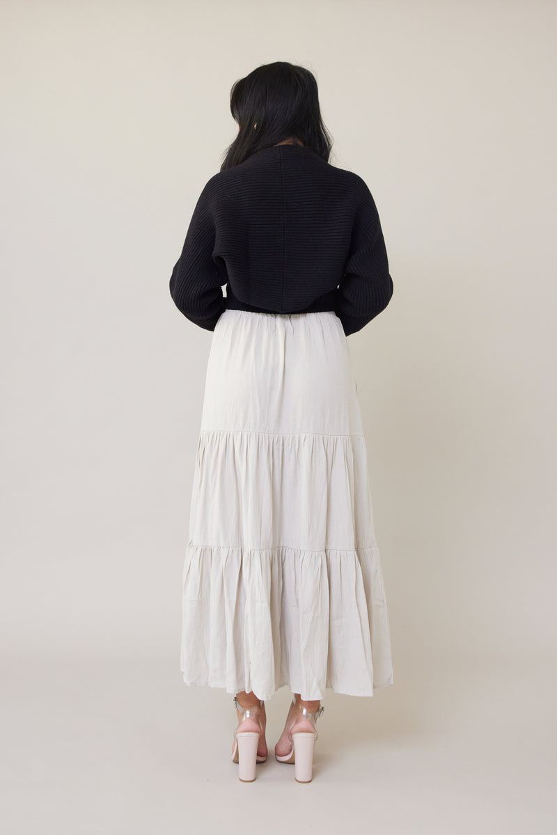 Flowing Tiered Midi Skirt