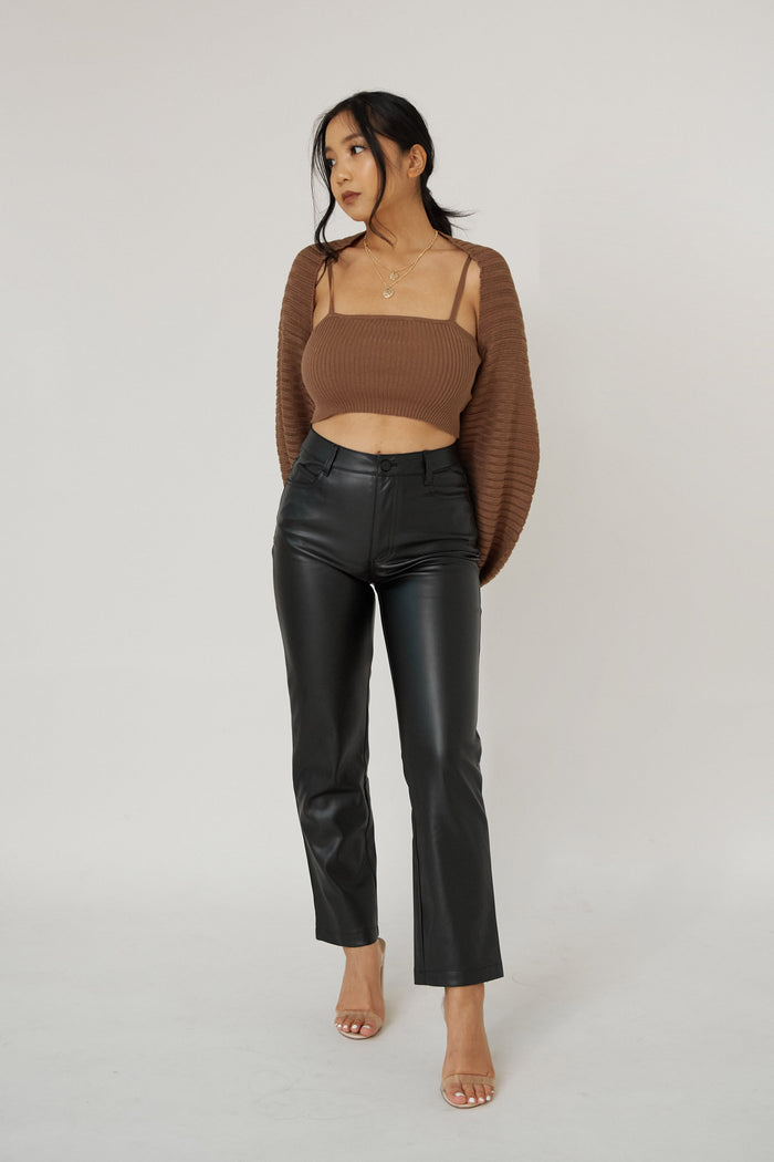Dianna Leather Pants - Black