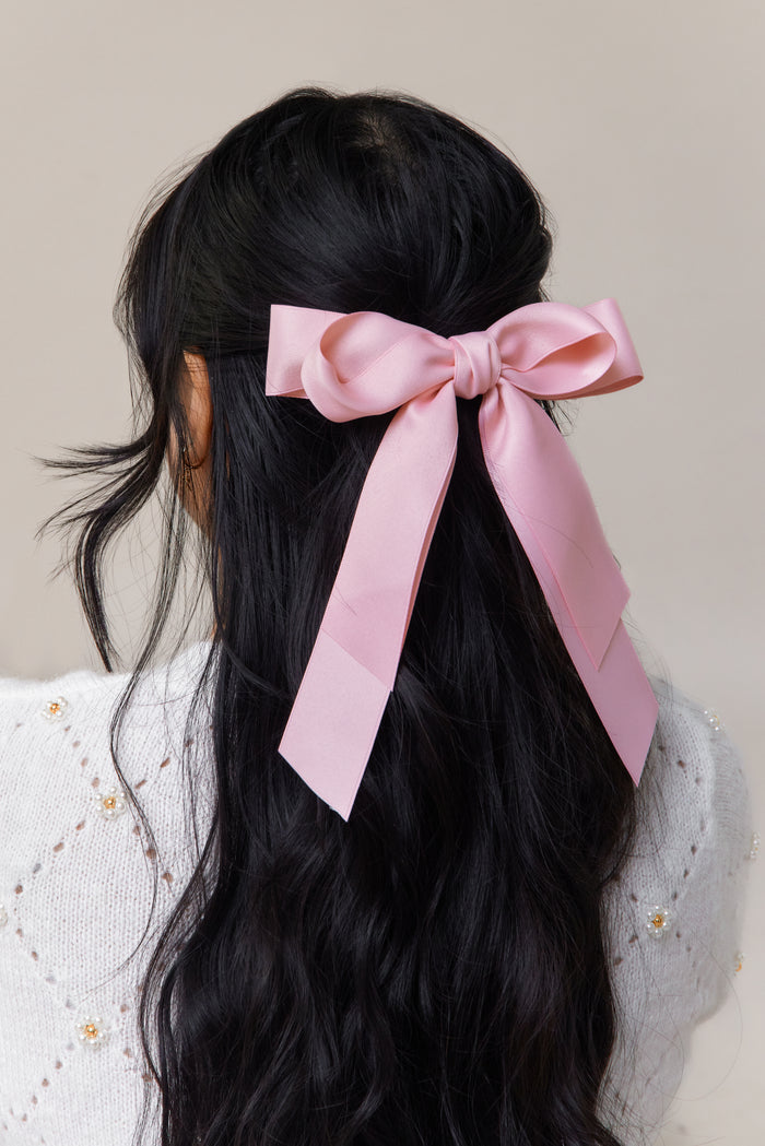 Pink Ribbon Hair Bow