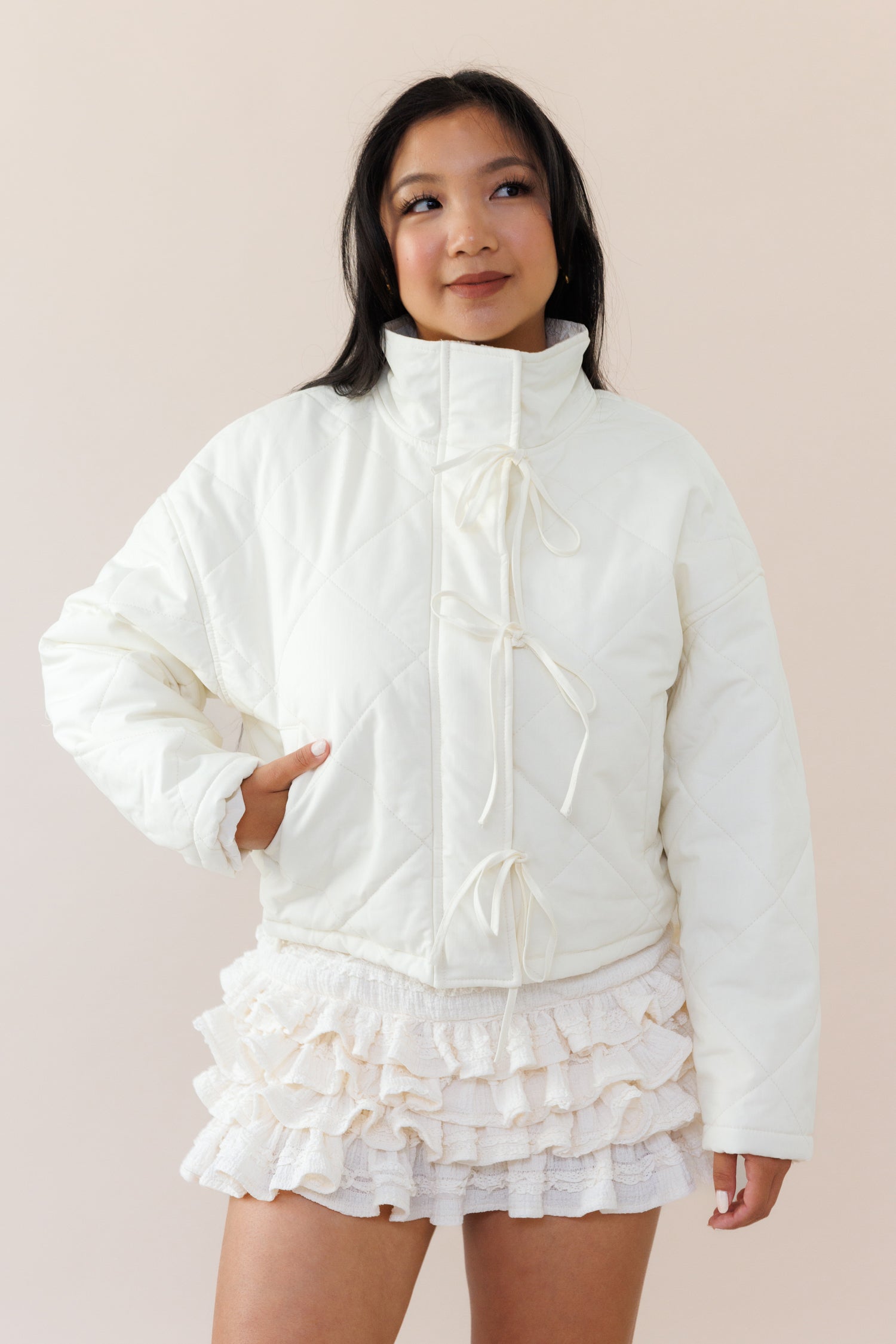 White waterfall jacket hotsell