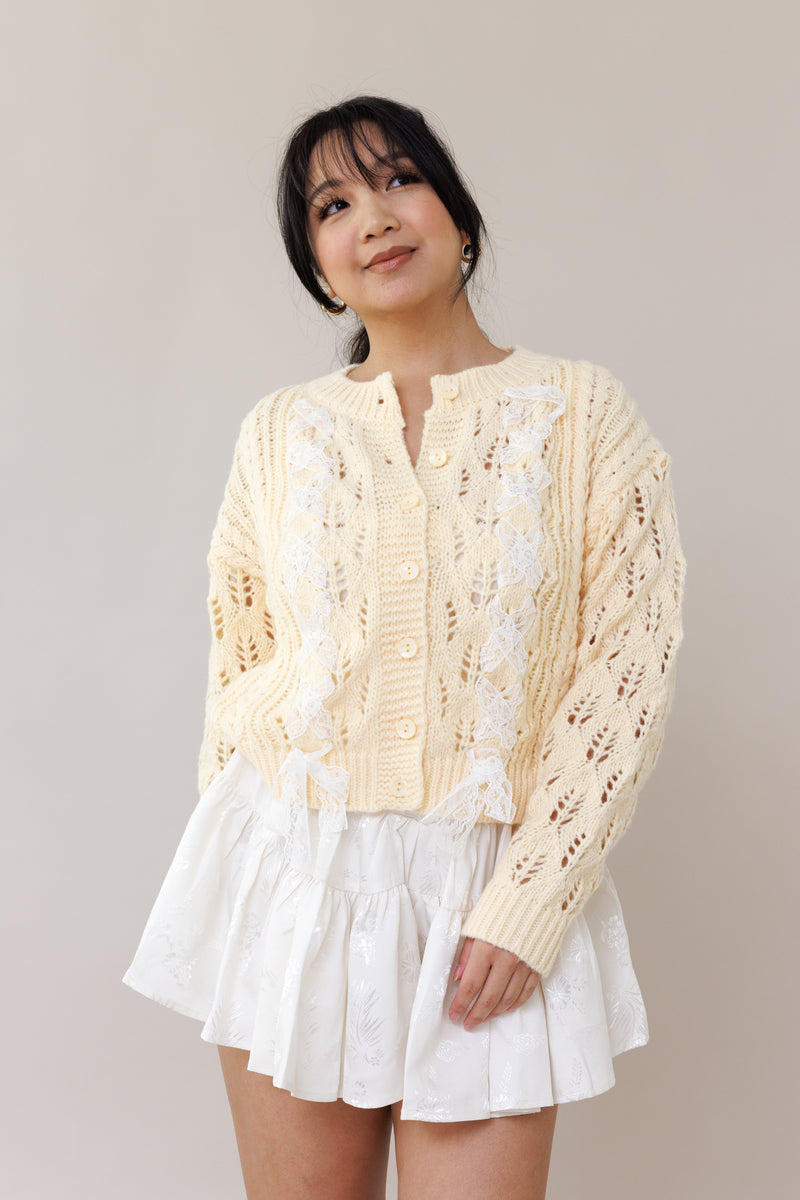 Lover’s Lace Cardigan - Yellow