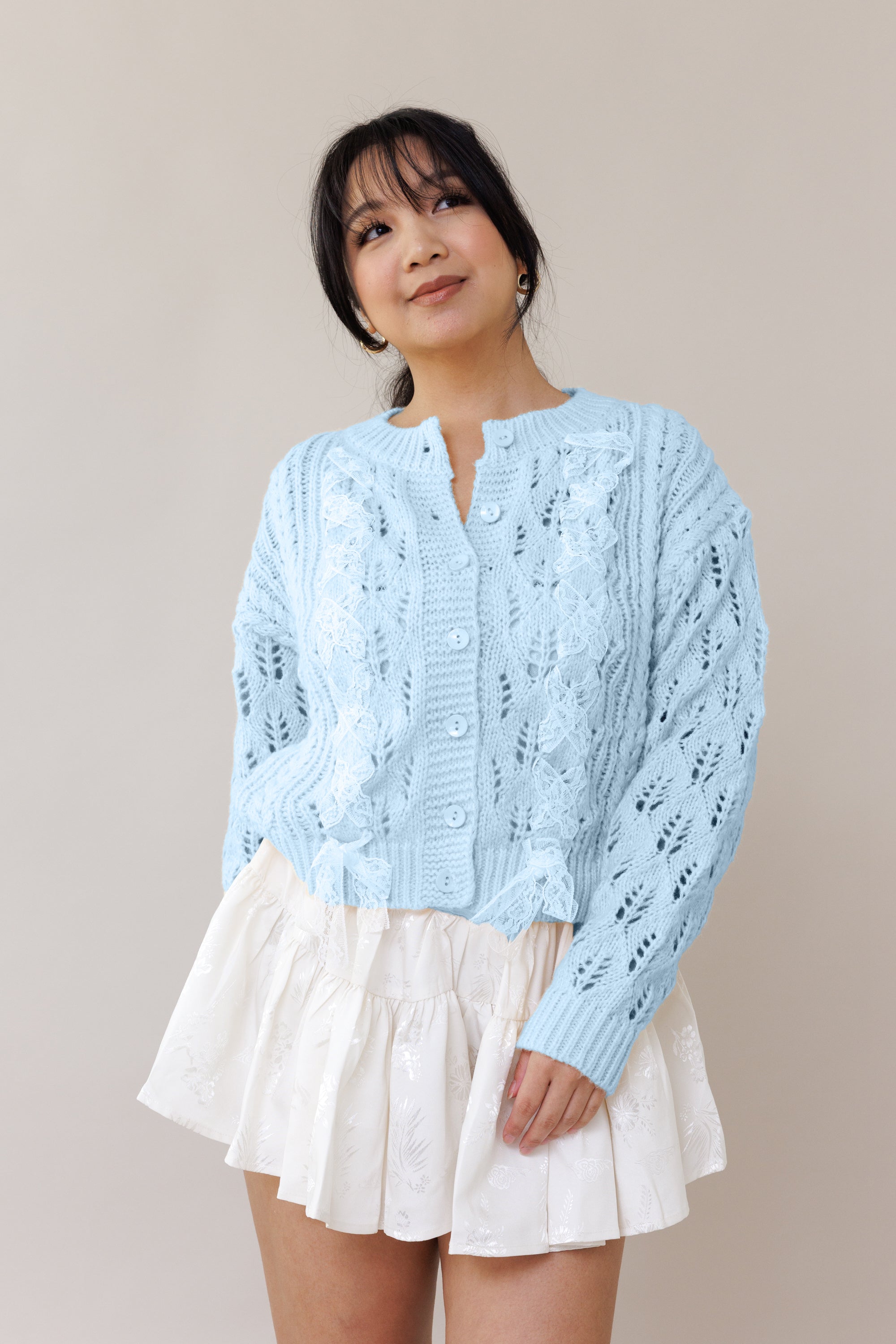 Lover's Lace Cardigan - Blue – Wild Rina