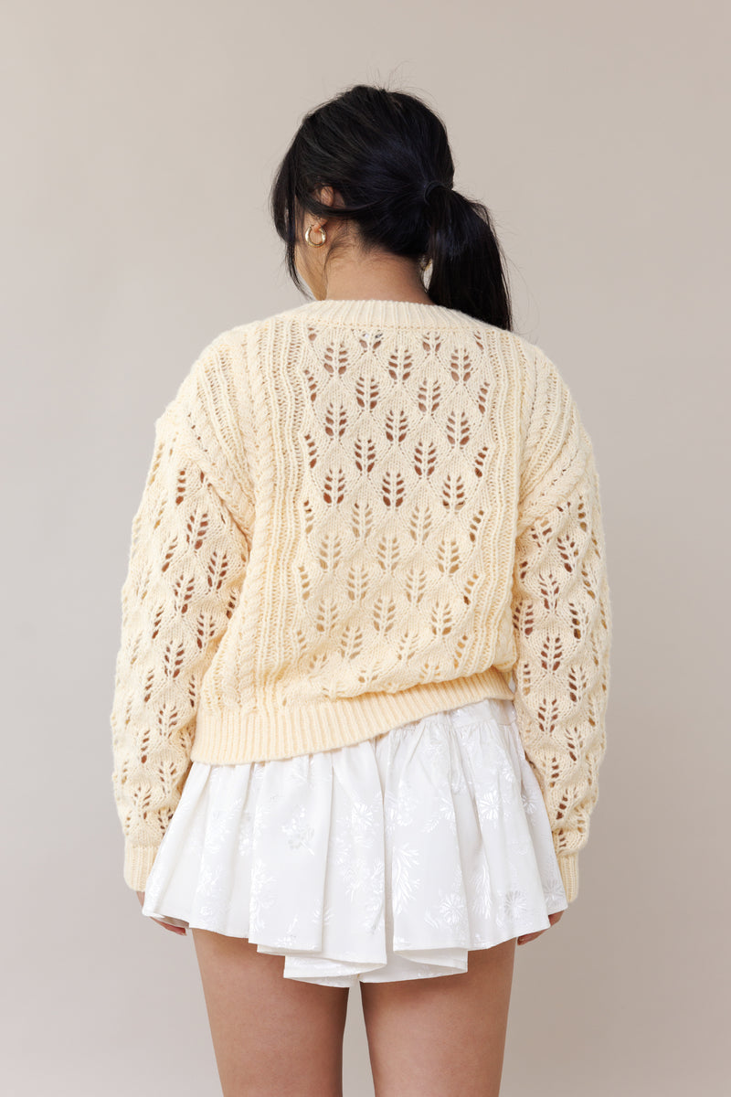 Lover’s Lace Cardigan - Yellow