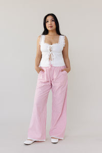 Vienna Stripe Pants - Red