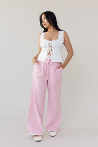 Vienna Stripe Pants - Red
