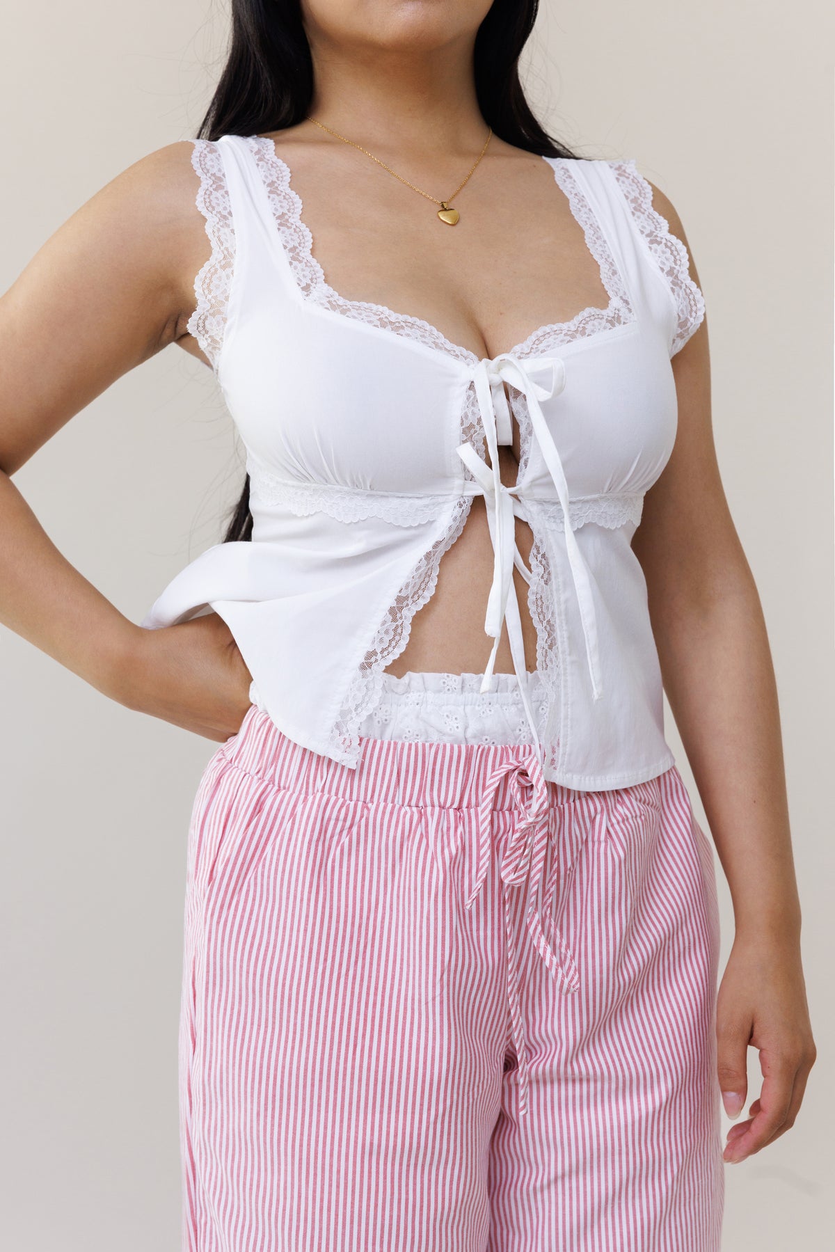 Vienna Stripe Pants - Red