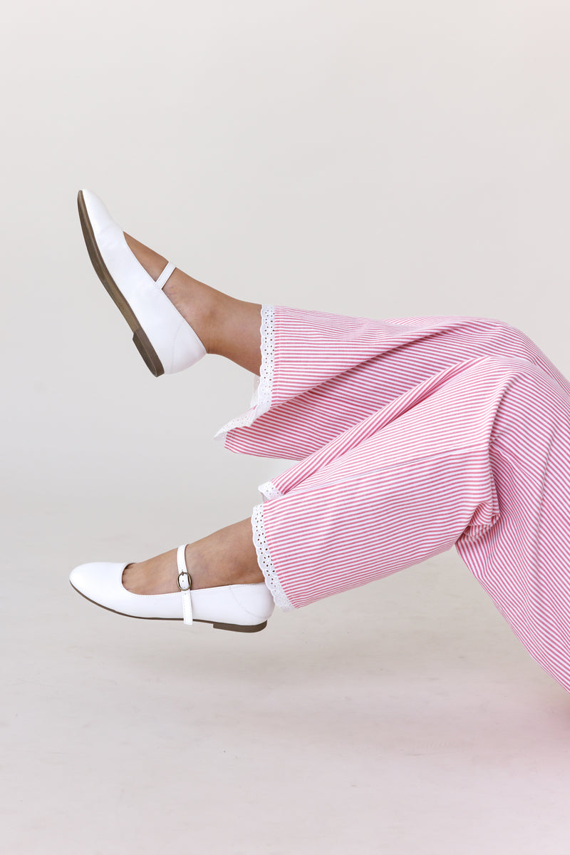 Vienna Stripe Pants - Red
