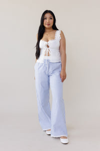 Vienna Stripe Pants - Blue