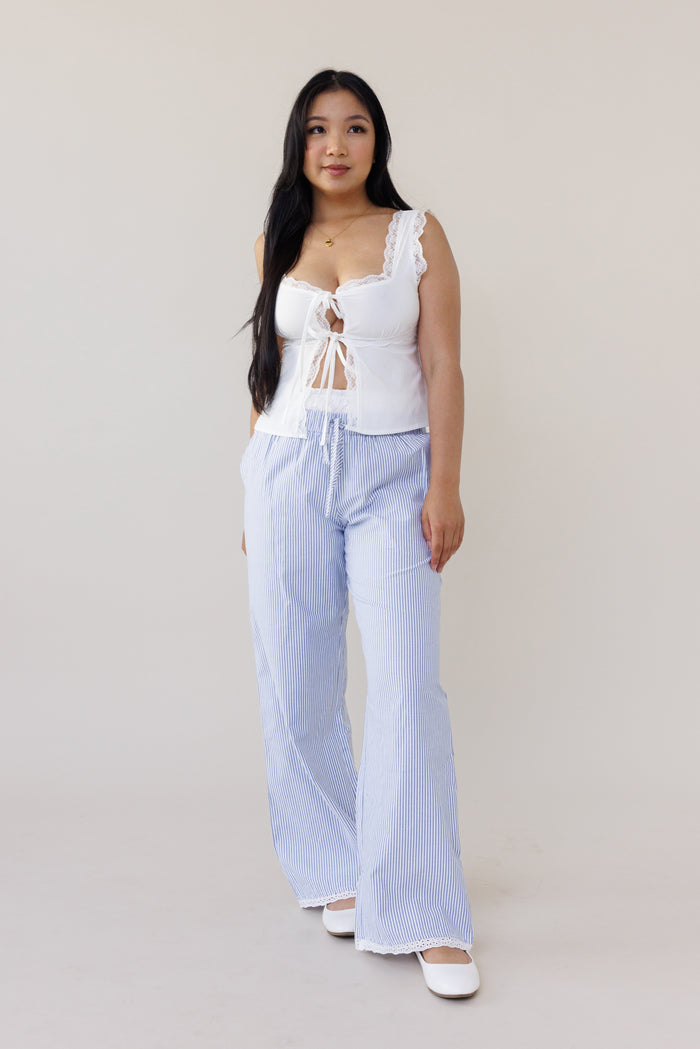 Vienna Stripe Pants - Blue