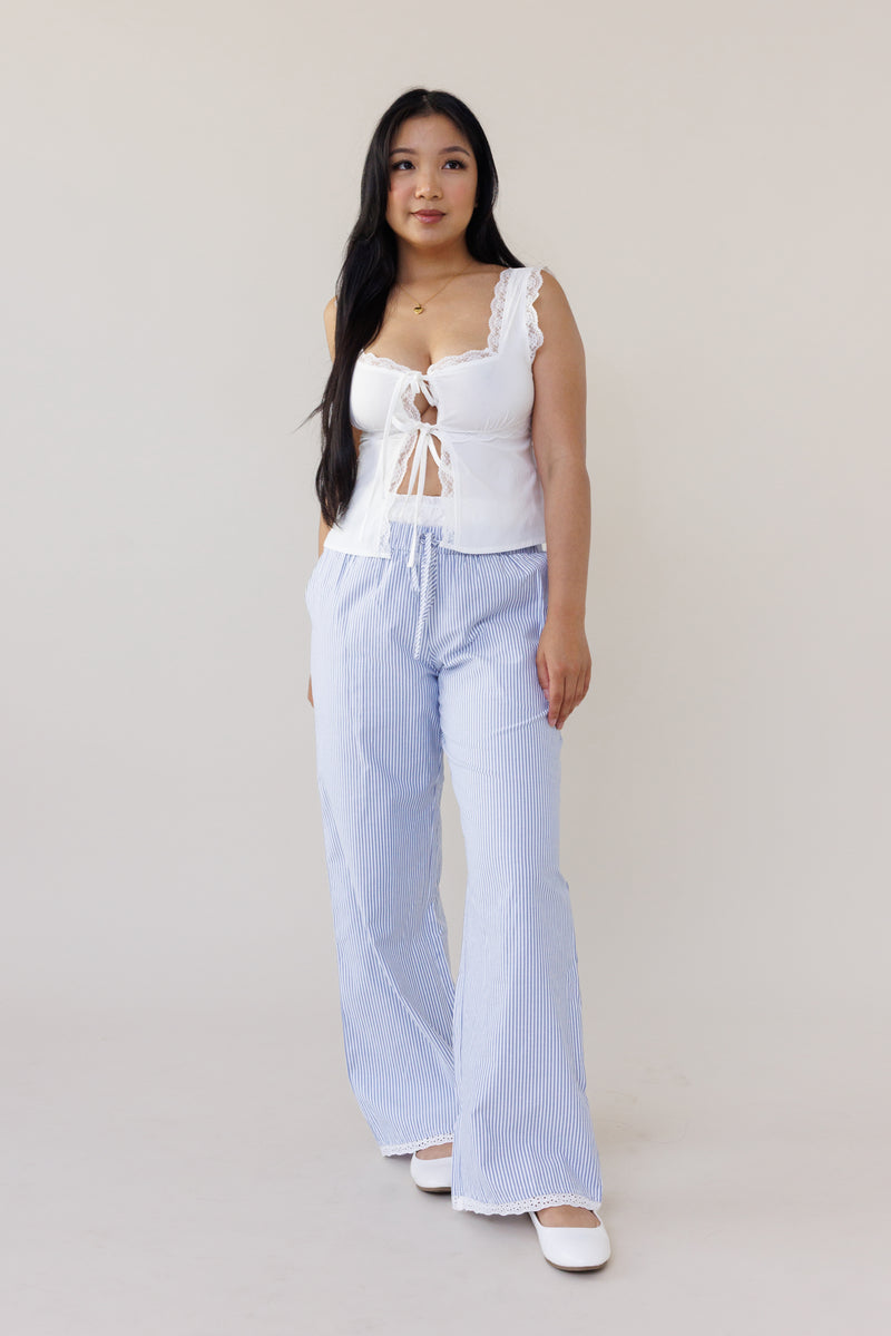 Vienna Stripe Pants - Blue