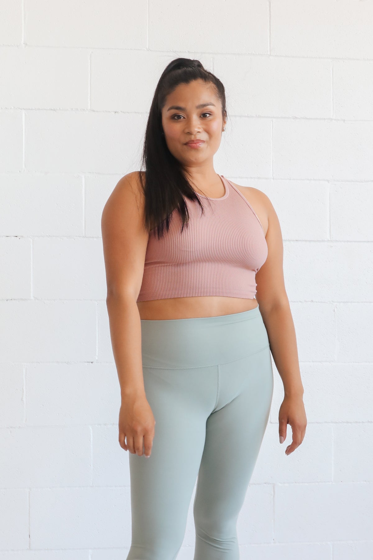 Ribbed Tank Top - Dusty Rose