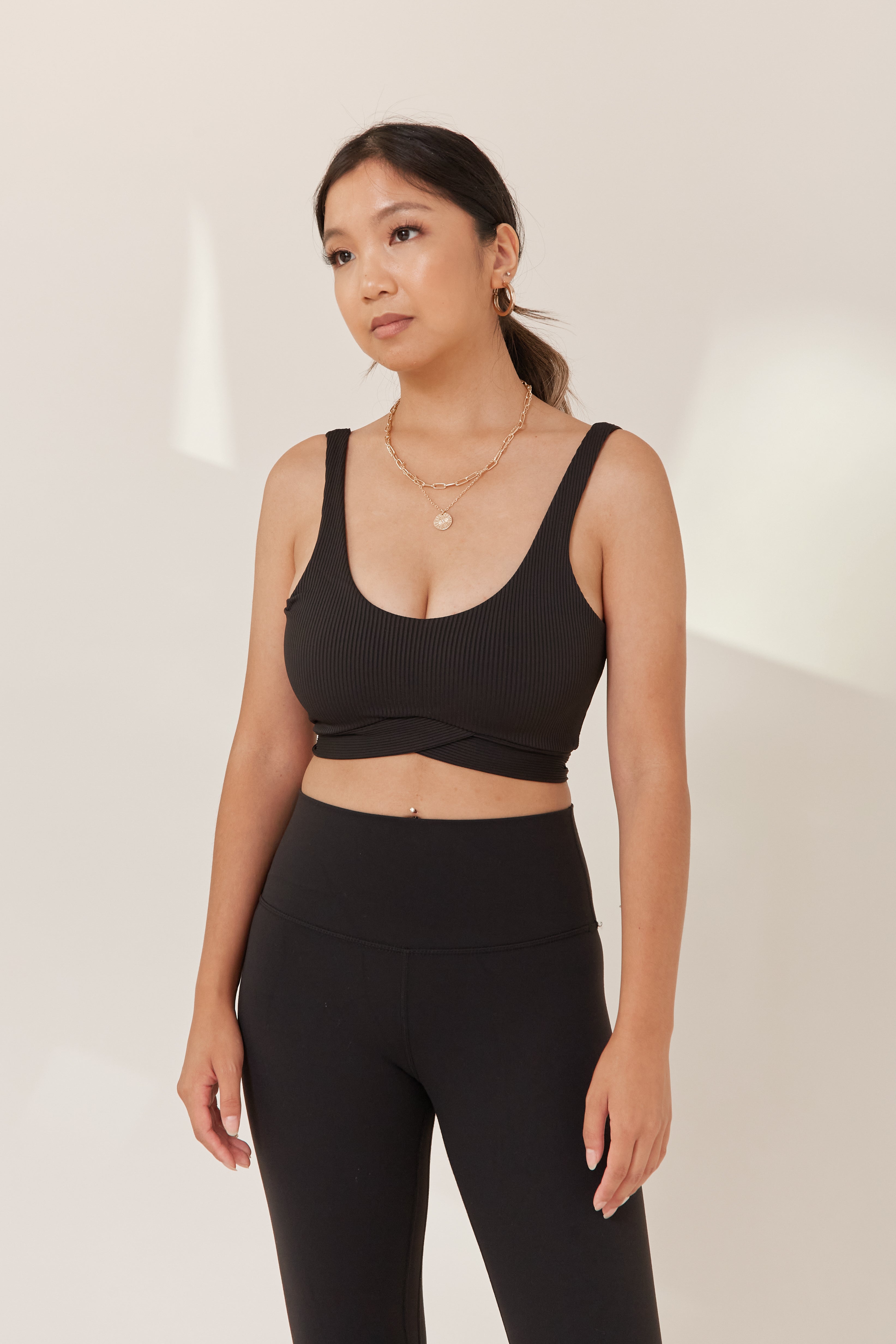 Black cheap bow bralette