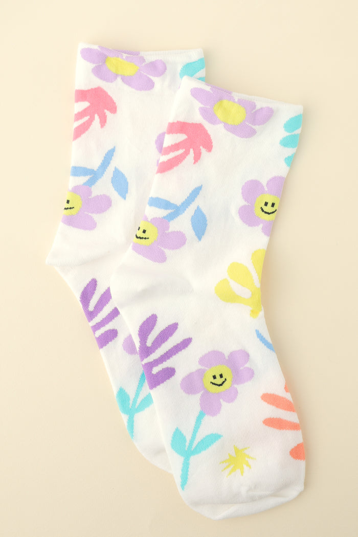 Flower Printed Socks