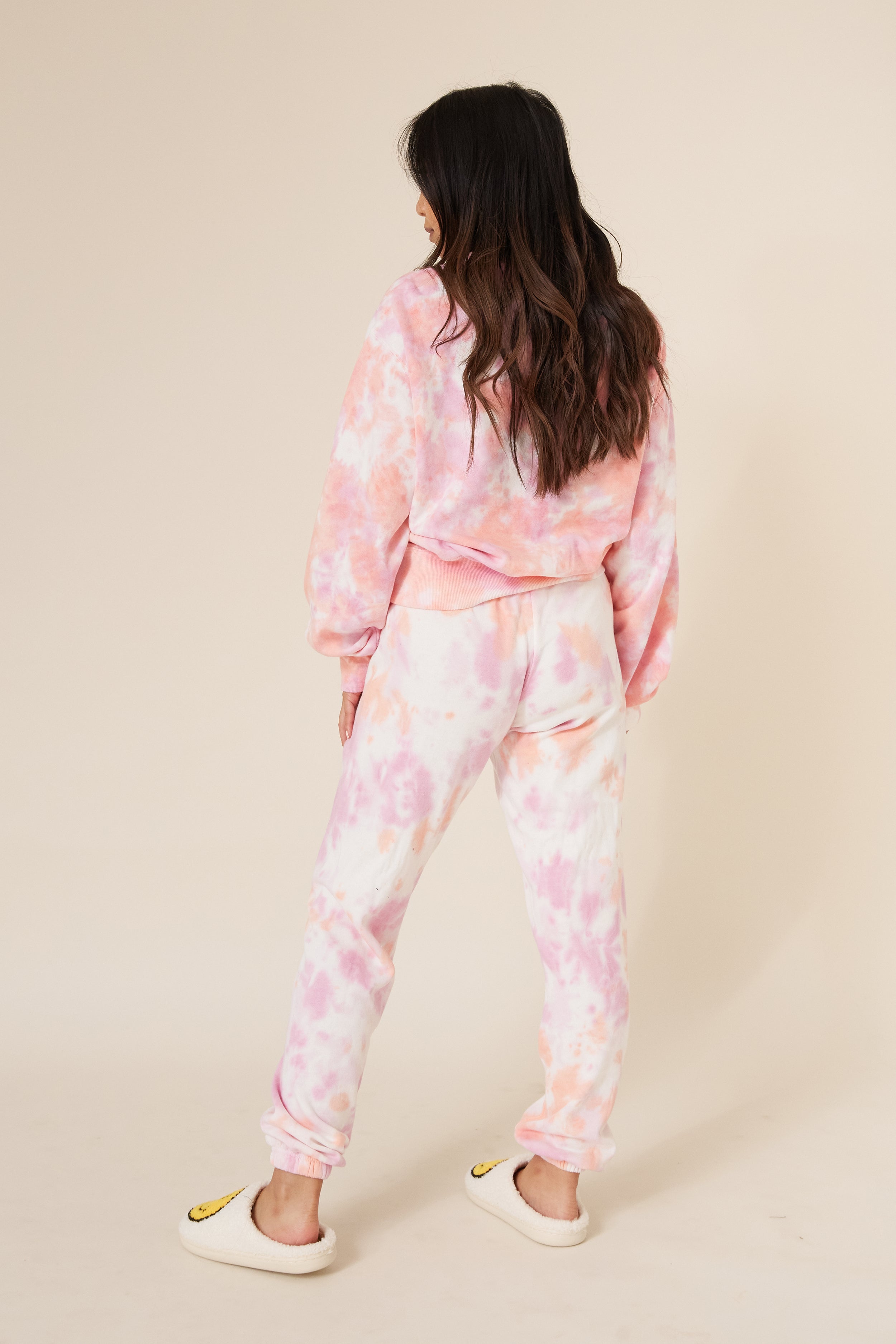 Pink and orange tie dye clearance hoodie