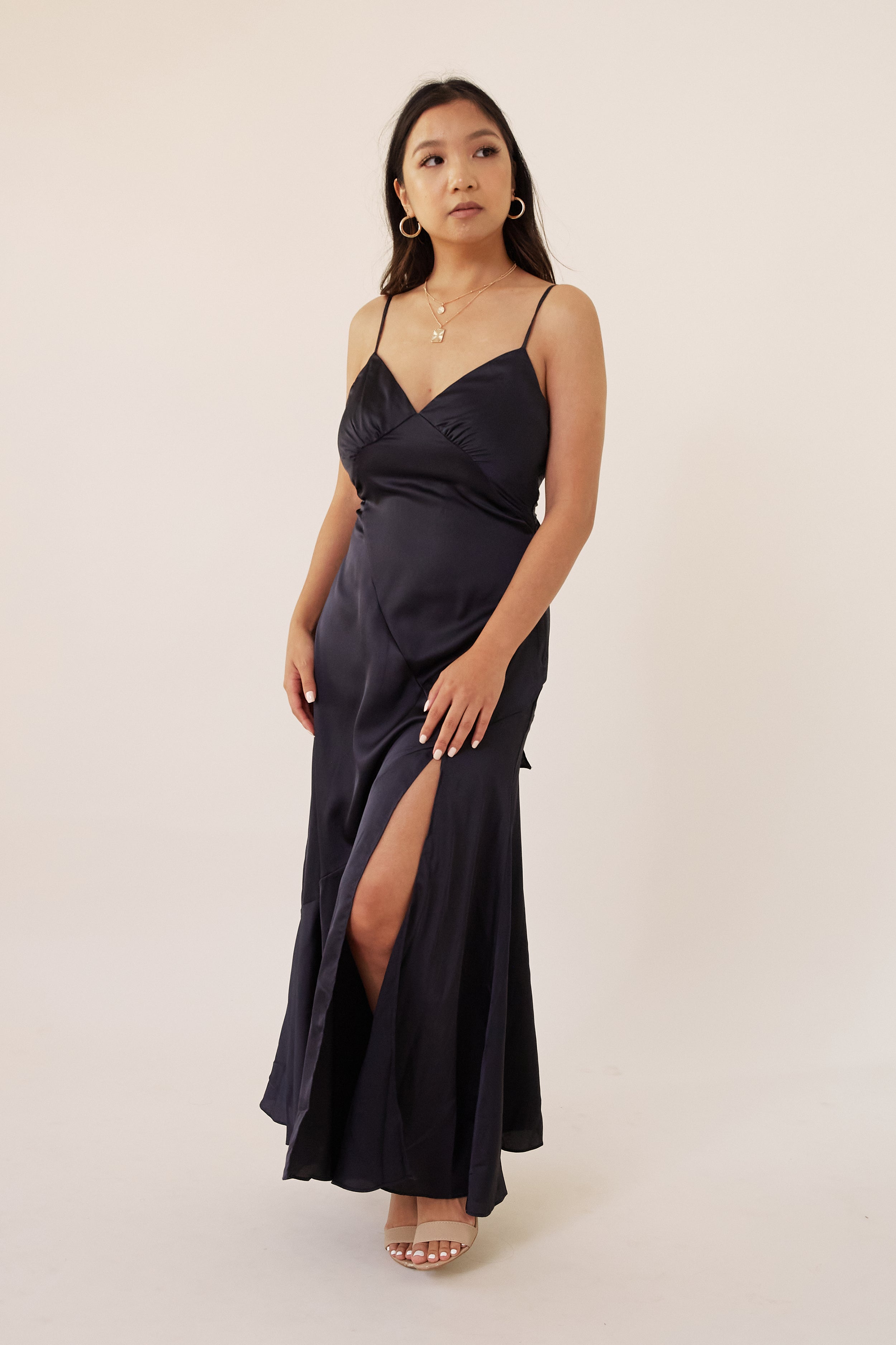 Soiree Slip Dress Midnight Blue